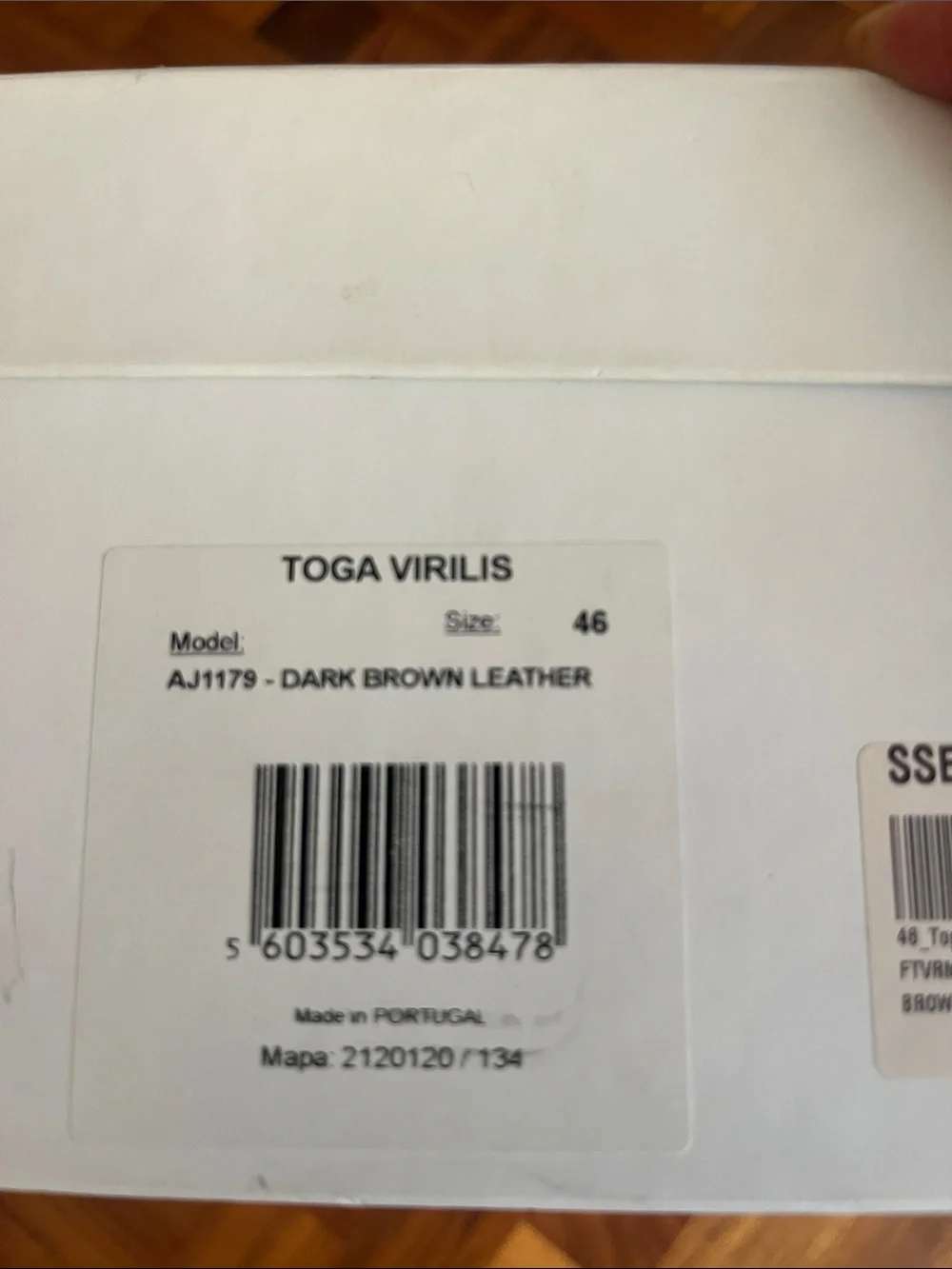 TOGA VIRILIS CHELSEA BOOT dark brown  MENS 46